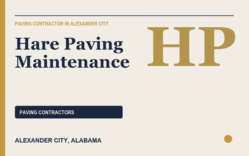 Hare Paving Maintenance in Alexander City, Alabama