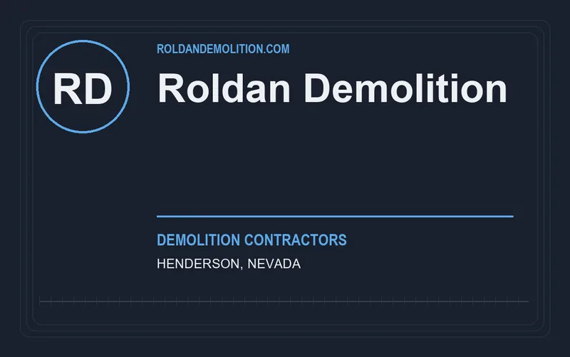 Roldan Demolition in Henderson, Nevada