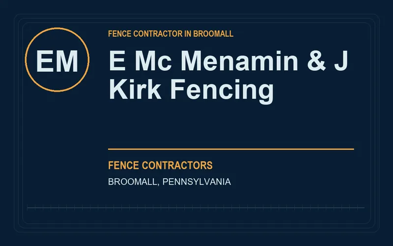 E Mc Menamin & J Kirk Fencing in Broomall, Pennsylvania