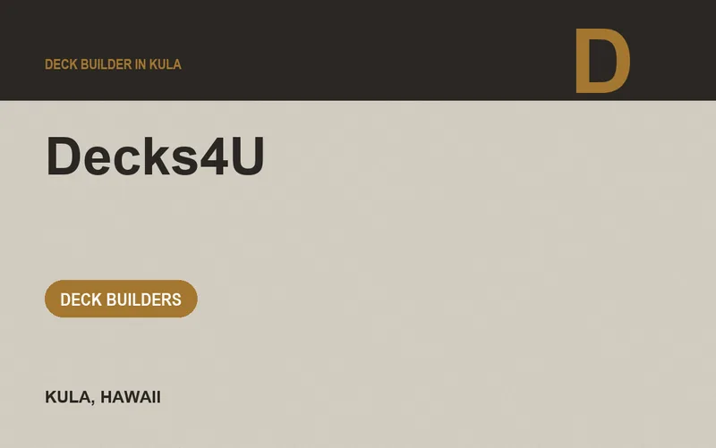 Decks4U in Kula, Hawaii