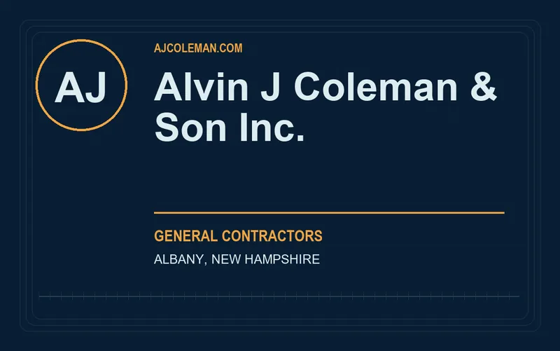 Alvin J Coleman & Son Inc. in Albany, New Hampshire