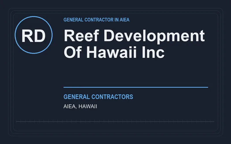 Reef Development Of Hawaii Inc in Aiea, Hawaii