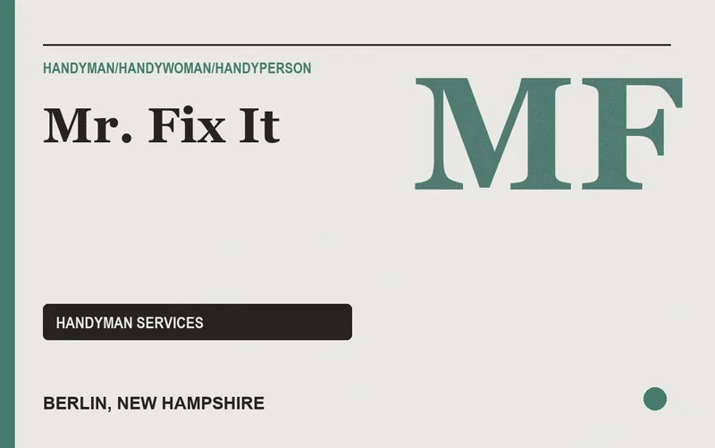 Mr. Fix It in Berlin, New Hampshire
