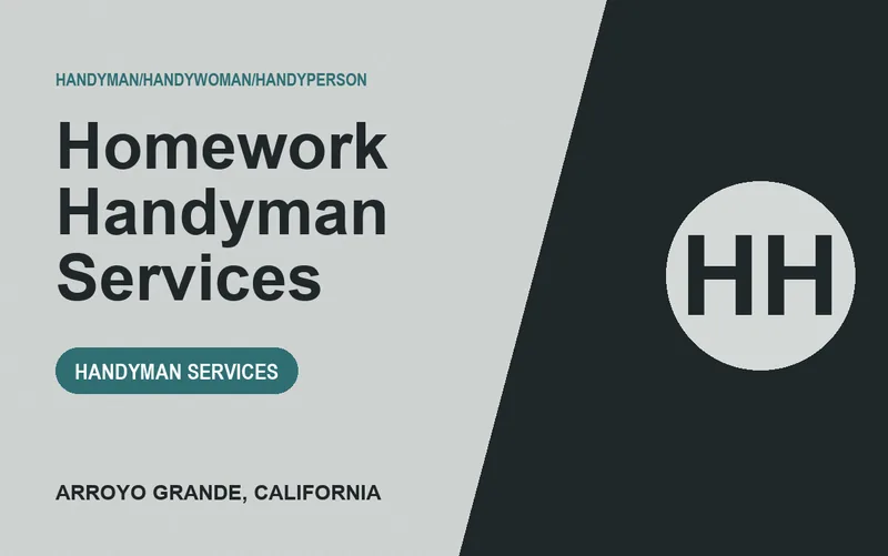Homework Handyman Services in Arroyo Grande, California