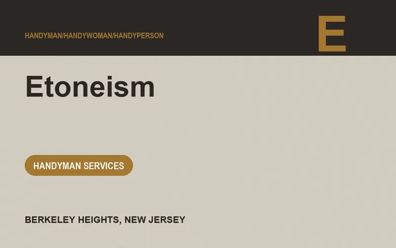 Etoneism in Berkeley Heights, New Jersey