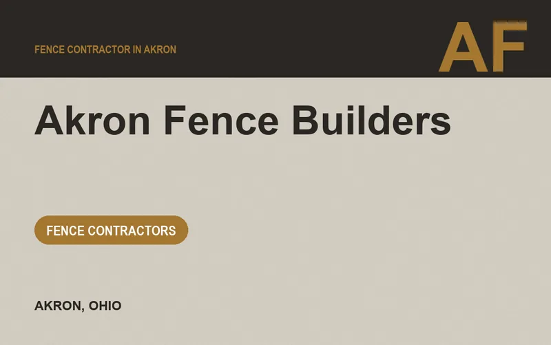 Akron Fence Builders in Akron, Ohio