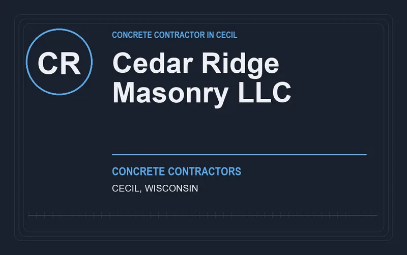 Cedar Ridge Masonry LLC in Cecil, Wisconsin