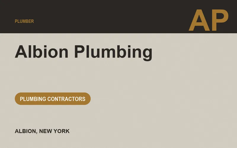 Albion Plumbing in Albion, New York