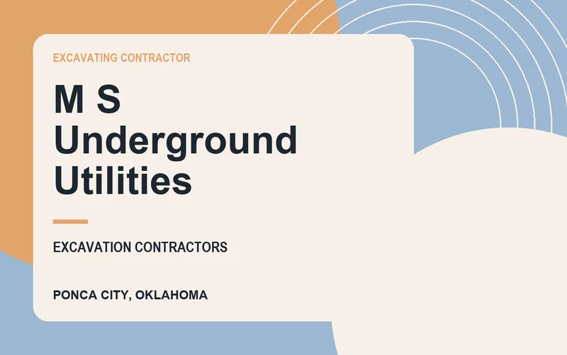M S Underground Utilities in Ponca City, Oklahoma
