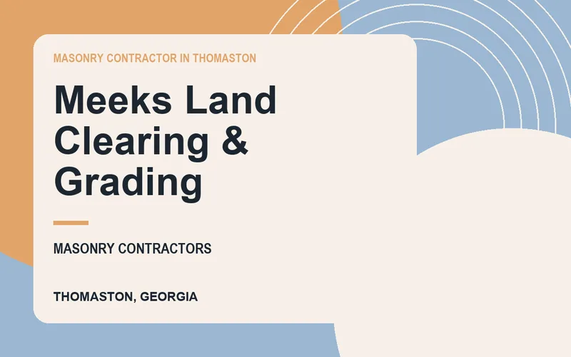 Meeks Land Clearing & Grading in Thomaston, Georgia