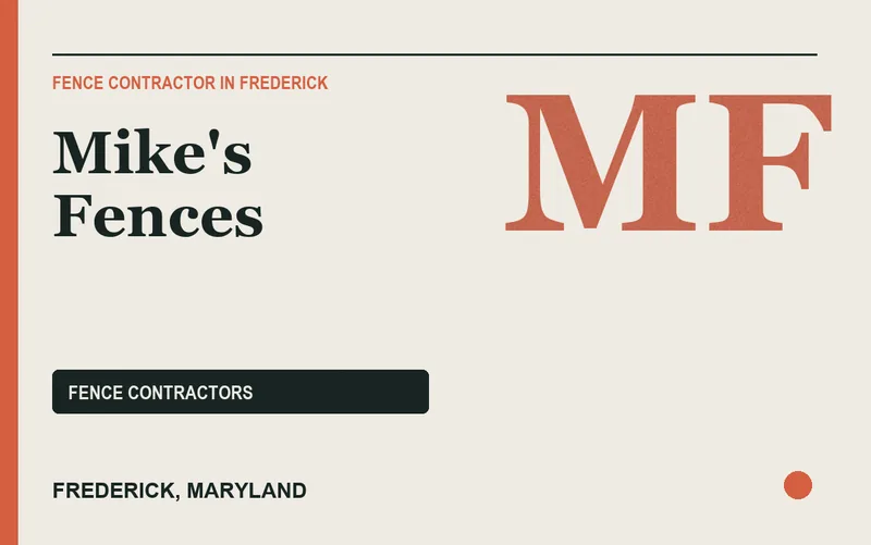 Mike's Fences in Frederick, Maryland