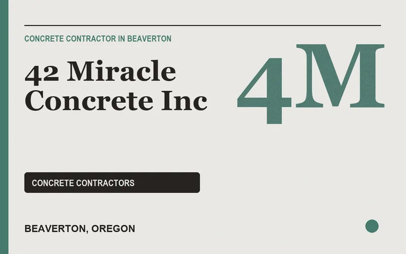 42 Miracle Concrete Inc in Beaverton, Oregon