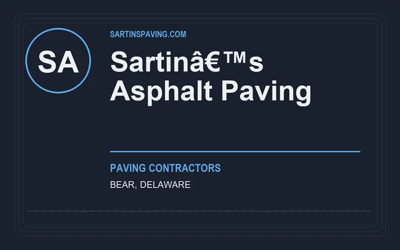 Sartinâ€™s Asphalt Paving in Bear, Delaware