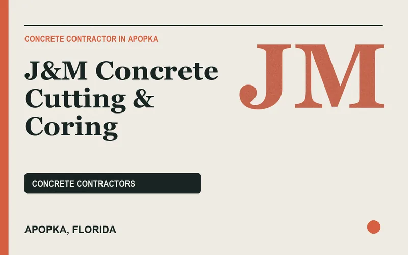 J&M Concrete Cutting & Coring in Apopka, Florida