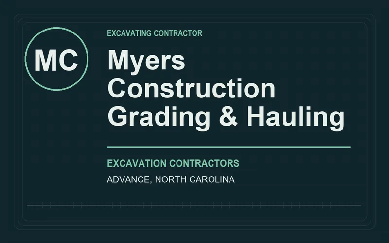 Myers Construction Grading & Hauling in Advance, North Carolina