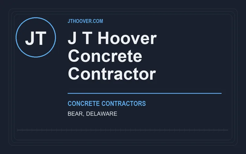 J T Hoover Concrete Contractor in Bear, Delaware
