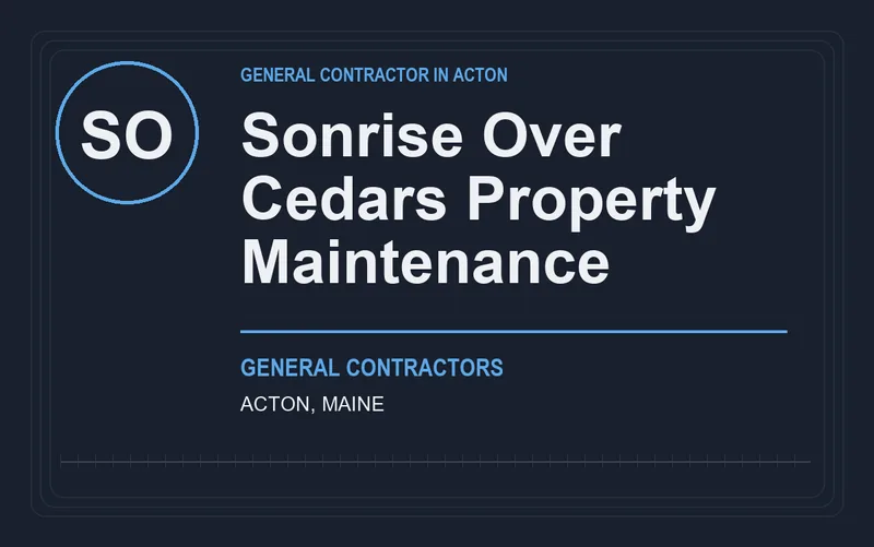 Sonrise Over Cedars Property Maintenance in Acton, Maine