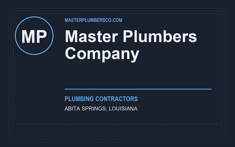 Master Plumbers Company in Abita Springs, Louisiana