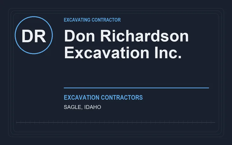Don Richardson Excavation Inc. in Sagle, Idaho