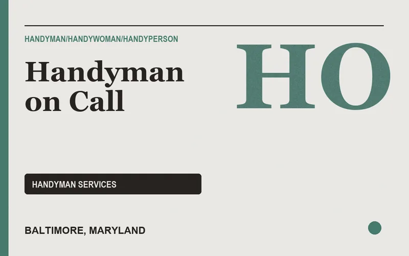Handyman on Call in Baltimore, Maryland