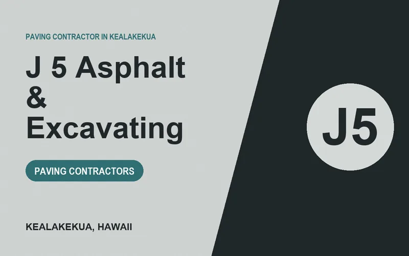 J 5 Asphalt & Excavating in Kealakekua, Hawaii
