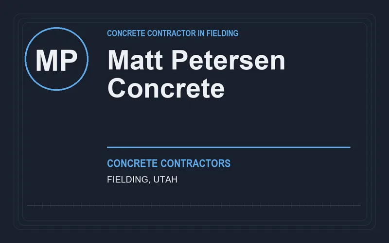Matt Petersen Concrete in Fielding, Utah