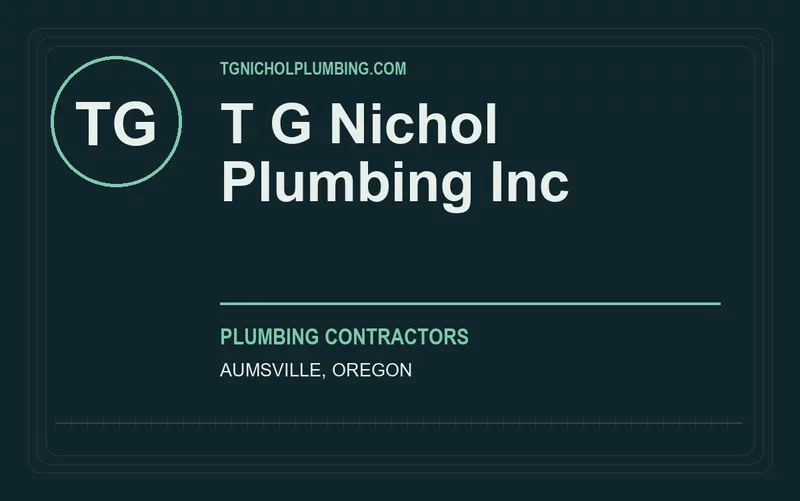 T G Nichol Plumbing Inc in Aumsville, Oregon