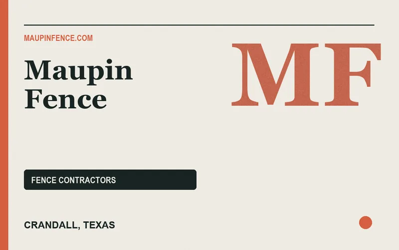 Maupin Fence in Crandall, Texas
