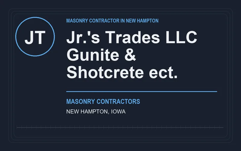 Jr.'s Trades LLC Gunite & Shotcrete ect. in New Hampton, Iowa