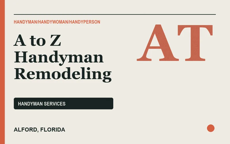 A to Z Handyman Remodeling in Alford, Florida