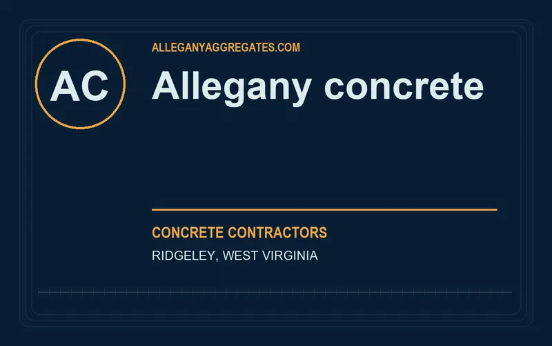 Allegany concrete in Ridgeley, West Virginia