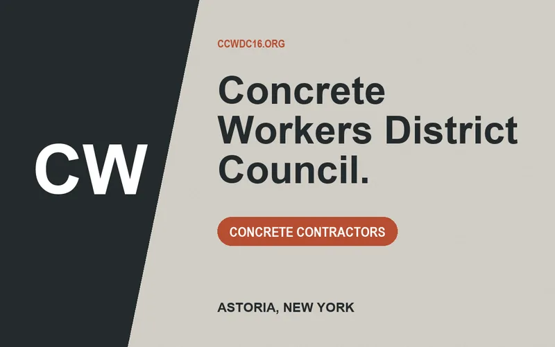 Concrete Workers District Council. in Astoria, New York