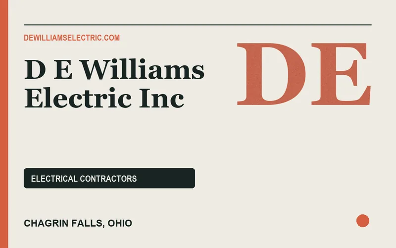 D E Williams Electric Inc in Chagrin Falls, Ohio