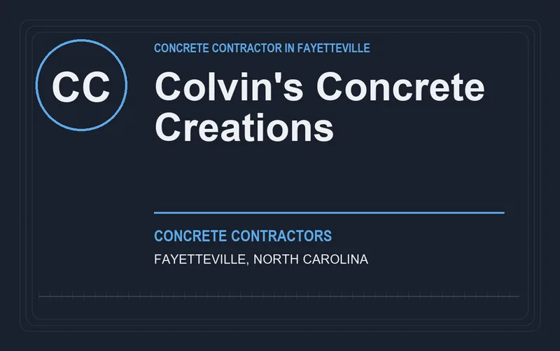 Colvin's Concrete Creations in Fayetteville, North Carolina
