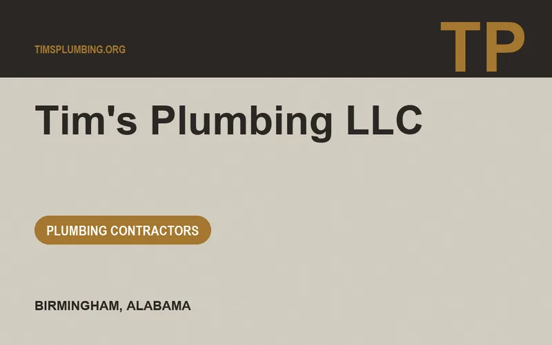 Tim's Plumbing LLC in Birmingham, Alabama