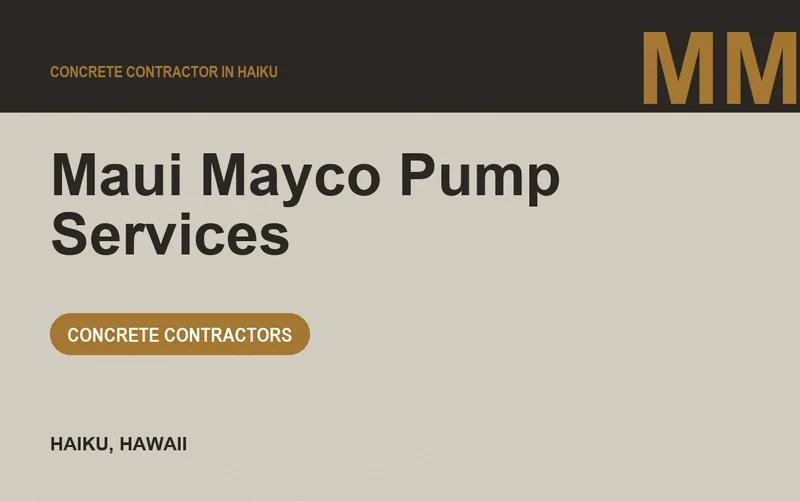 Maui Mayco Pump Services in Haiku, Hawaii