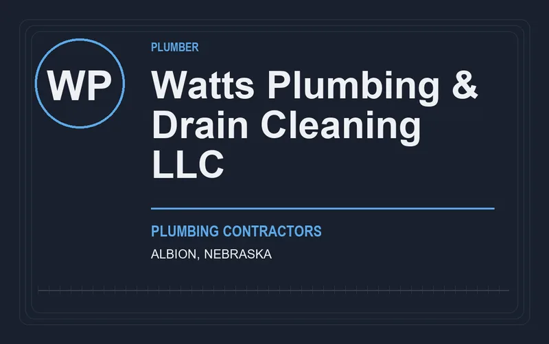 Watts Plumbing & Drain Cleaning LLC in Albion, Nebraska