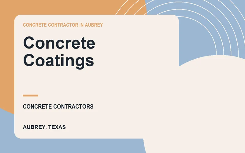 Concrete Coatings in Aubrey, Texas