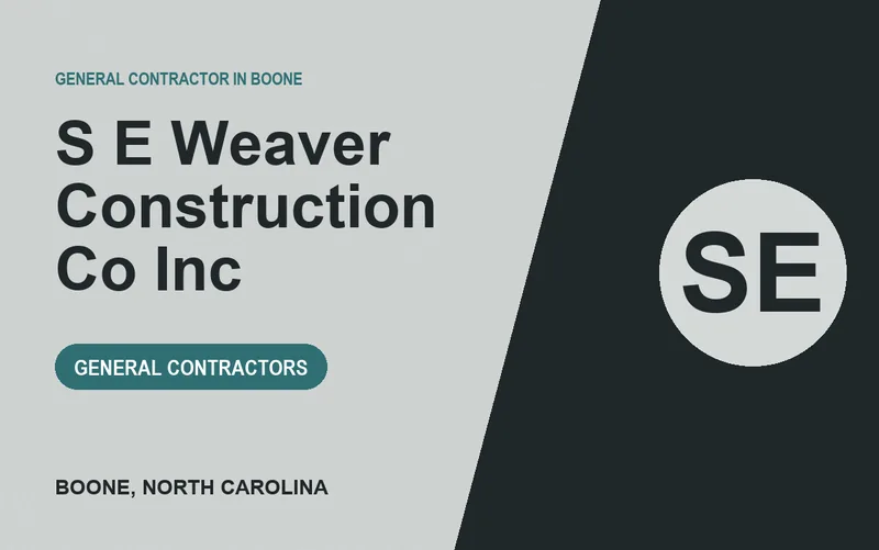 S E Weaver Construction Co Inc in Boone, North Carolina