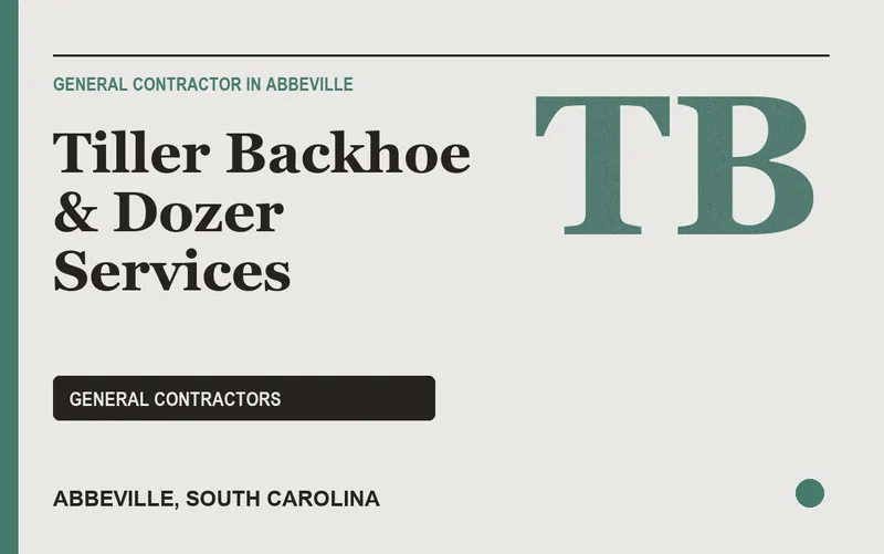 Tiller Backhoe & Dozer Services in Abbeville, South Carolina