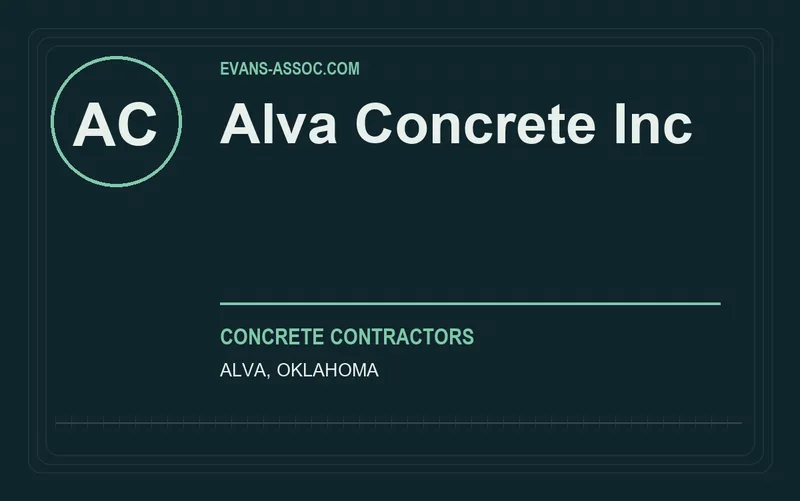 Alva Concrete Inc in Alva, Oklahoma
