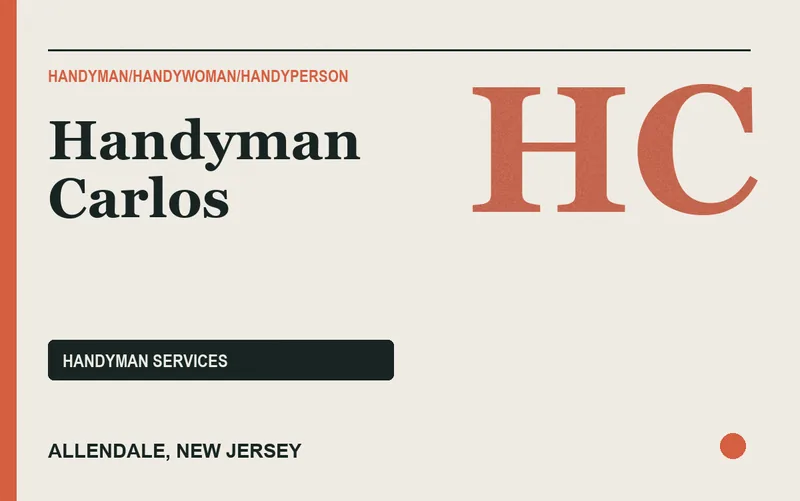 Handyman Carlos in Allendale, New Jersey