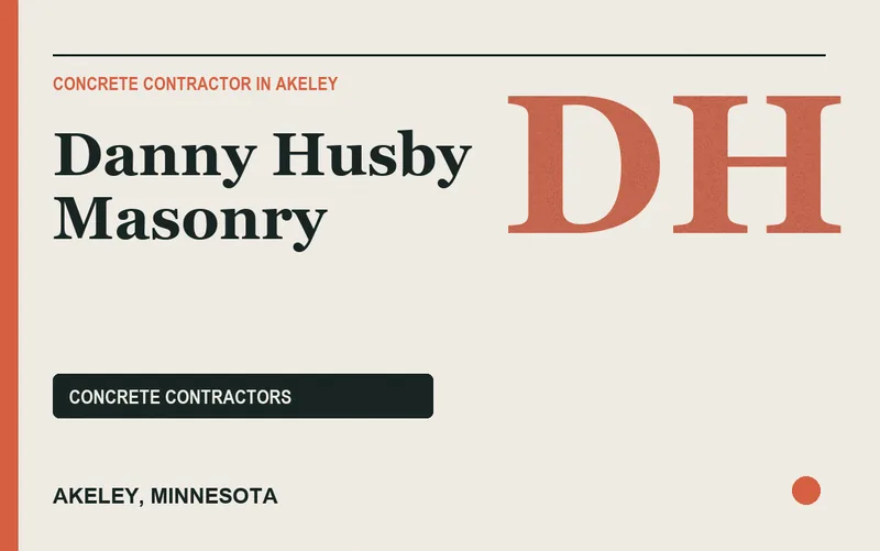 Danny Husby Masonry in Akeley, Minnesota