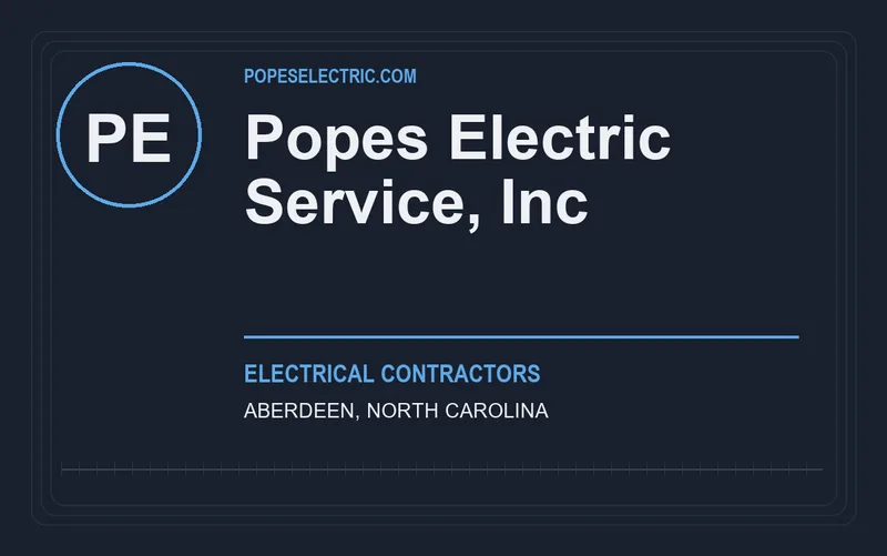 Popes Electric Service, Inc in Aberdeen, North Carolina