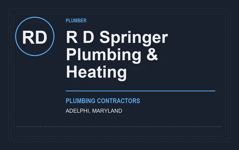 R D Springer Plumbing & Heating in Adelphi, Maryland
