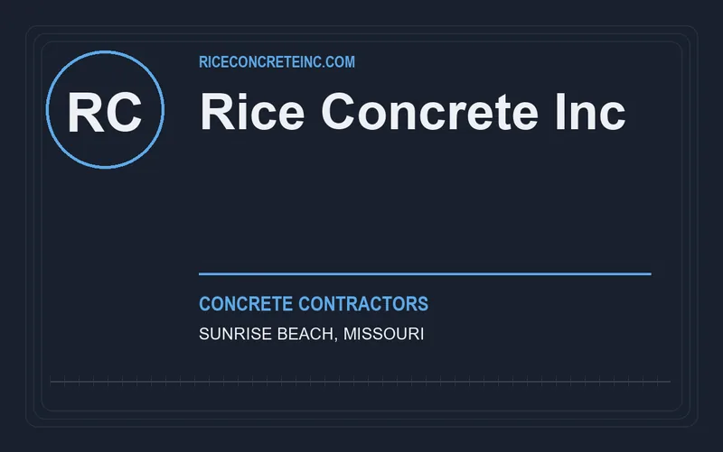 Rice Concrete Inc in Sunrise Beach, Missouri