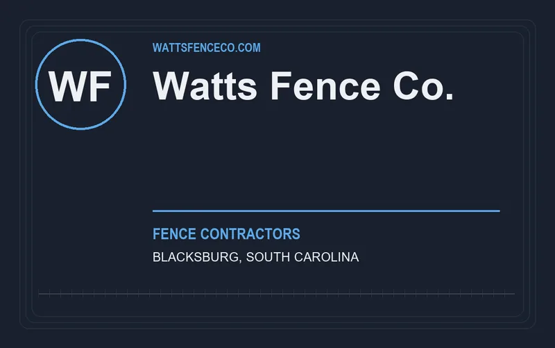 Watts Fence Co. in Blacksburg, South Carolina