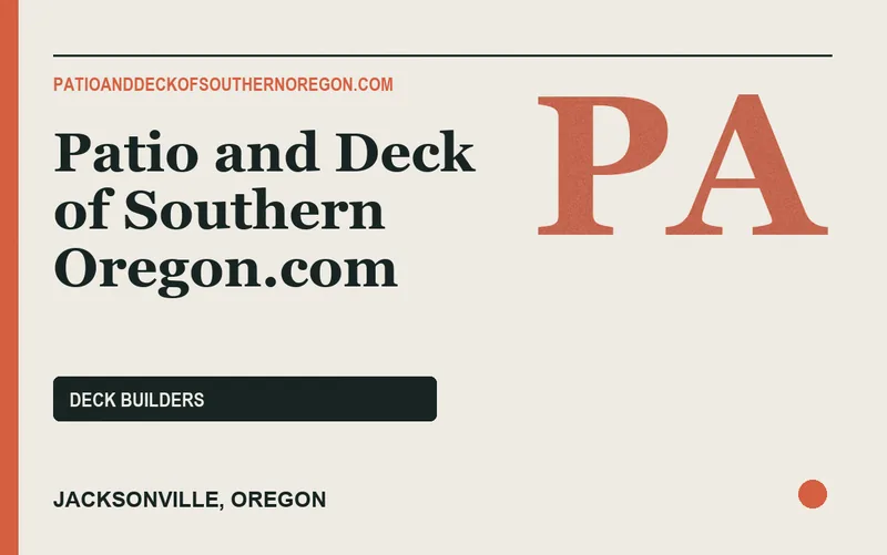 Patio and Deck of Southern Oregon.com in Jacksonville, Oregon