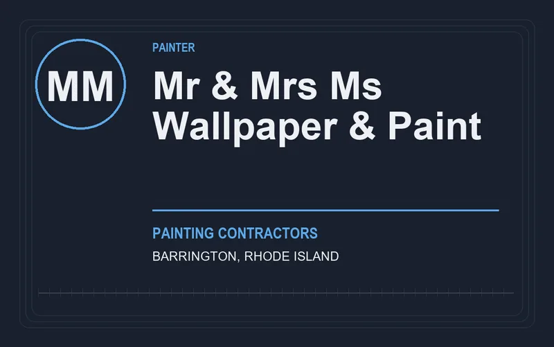 Mr & Mrs Ms Wallpaper & Paint in Barrington, Rhode Island