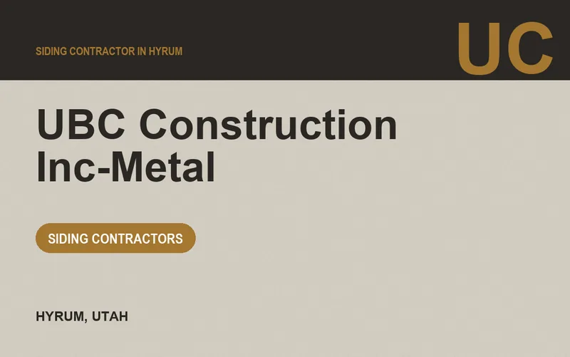 UBC Construction Inc-Metal in Hyrum, Utah